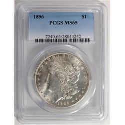 1896 MORGAN DOLLAR PCGS MS65