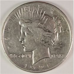 1921 PEACE DOLLAR VG (DAMAGED)