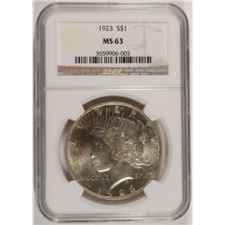 1923 PEACE DOLLAR NGC MS63