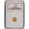 Image 1 : 1853 $1 GOLD TYPE 1 NGC MS65