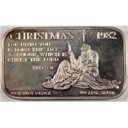 1982 1 OZT .999 FS CHRISTMAS BAR