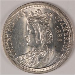 1893 ISABELLA QUARTER, MS-65 GEM, BLAST WHITE, SUPER LUSTER