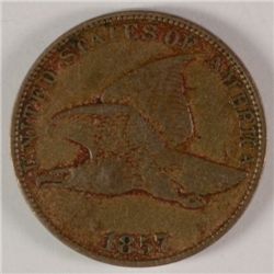 1857 FLYING EAGLE CENT, XF ORIGINAL