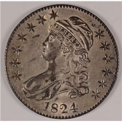 1924 BUST HALF DOLLAR, MS-62  ORIGINAL COLORS!