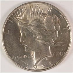 1926-D PEACE SILVER DOLLAR, MS-63