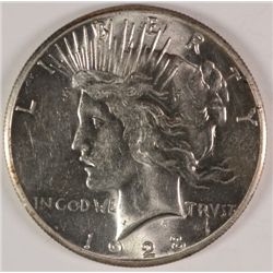 1928 PEACE SILVER DOLLAR, MS-63++ BLAST WHITE