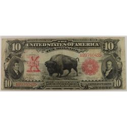 1901 $10 US NOTE (BISON) VF