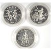 Image 1 : ( 3 ) Pf OLYMPIC COMMEM. HALF DOLLARS, 96 SOCCER , 95 BASEBALL, 95 BASKETBALL