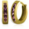 Image 1 : 14k Solid Gold 0.85ct Amethyst Earrings