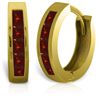 Image 1 : 14k Solid Gold 1.30ct Garnet Earrings