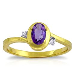 14k YG 0.50ct Amethyst & Diamond Ring