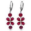 Image 1 : 14K WG 3.25ct PEAR & 2.07ct RUBY CHANDELIER EARRING