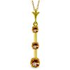 Image 1 : 14k Yellow Gold Citrine Graduated Necklace