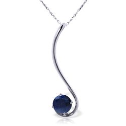 14k White Gold 0.55ct Sapphire Necklace
