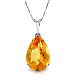 14k Solid Gold 5.0ct Citrine Drop Necklace