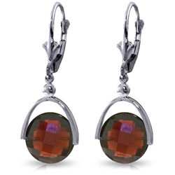 14k Solid Gold 8.40ct Garnet Earrings