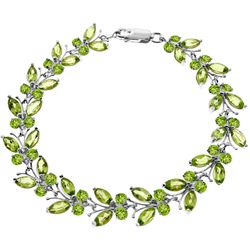 14k Solid Gold Peridot Butterfly Bracelet