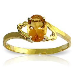 14k Yellow Gold 0.90ct Citrine Ring