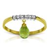 Image 1 : 14k Solid Gold 1.35ct Peridot & Diamonds Ring