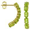 Image 1 : 14k Yellow Gold 2.50ct Peridot Prong Set Earrings