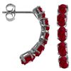 Image 1 : 14k WHITE GOLD Prong Set 2.50ct Ruby Earrings