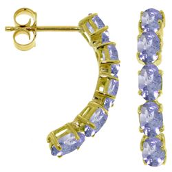 14k Y. Gold Prong Set 2.50ct Tanzanite Earrings