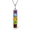 Image 1 : 14k Solid Gold Multi Gemstone Necklace