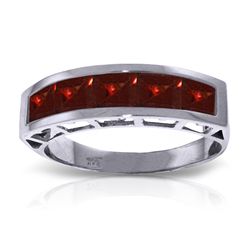 14K White Gold 2.25ct Square Garnet Ring