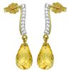 Image 1 : 4.50ct Citrine with Diamond Accent Earrings in 14k Gold