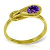 Image 1 : 14K YELLOW GOLD .65ct ROUND NATURAL AMETHYST RING
