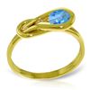 Image 1 : 14K YELLOW GOLD 0.65ct ROUND BLUE TOPAZ RING