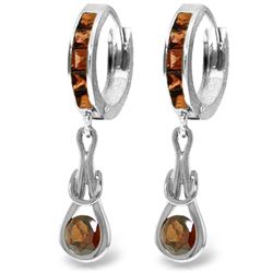 14K White Gold 2.60ctw Garnet Infinity Earring