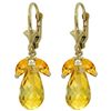 Image 1 : 14k Yellow Gold Citrine Dangle Earrings