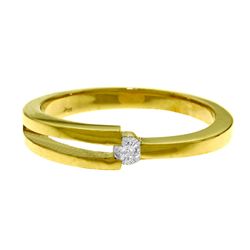 0.10ct Chanel Set Diamond Ring in 14k Gold
