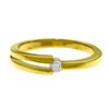 Image 1 : 0.10ct Chanel Set Diamond Ring in 14k Gold