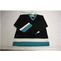 LOT OF 48 BLACK/TEAL MESH JERSIES