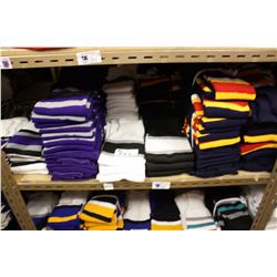 SHELF LOAD OF HOCKEY SOCKS; ONE PRICE FOR ENTIRE SHELF.