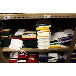 SHELF LOAD OF HOCKEY SOCKS; ONE PRICE FOR ENTIRE SHELF.