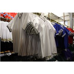 LOT OF 97 WHITE SOCCER JERSIES