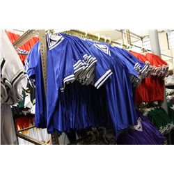 LOT OF 187 BLUE SOCCER JERSIES