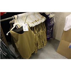 BAY OF BASKETBALL JERSIES. 105 GOLD, 29 PURPLE. 134 TOTAL.