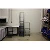Image 2 : LOT OF ASSORTED WAREHOUSE ITEMS INC: 2 LAYOUT TABLES, TALL STEPS, SHORT STEPS AND BASKETS
