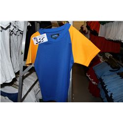 LOT OF 174 BLUE/YELLOW JUNIOR SOCCER JERSIES