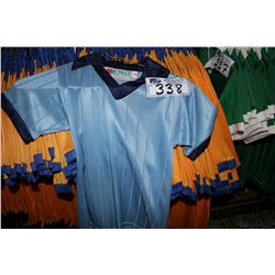 LOT OF 80 BLUE/DARK BLUE JUNIOR SOCCER JERSIES