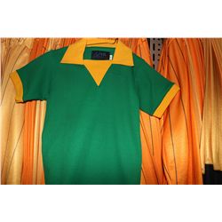LOT OF 283 GREEN/YELLOW STRIPED SOCCER JERSIES