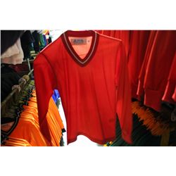 LOT OF 305 RED STRIPED SOCCER JERSIES