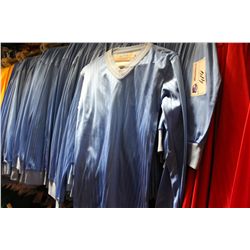 LOT OF 239 BLUE STRIPED SOCCER JERSIES