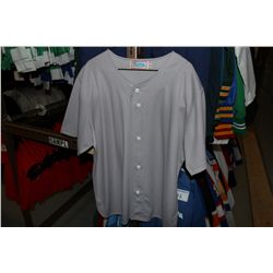 LOT OF 221 GREY BASEBALL JERSIES
