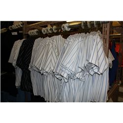 LOT OF 160 ASSORTED PINSTRIPE BASEBALL JERSIES