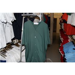 LOT OF 112 GREEN BASEBALL JERSIES
